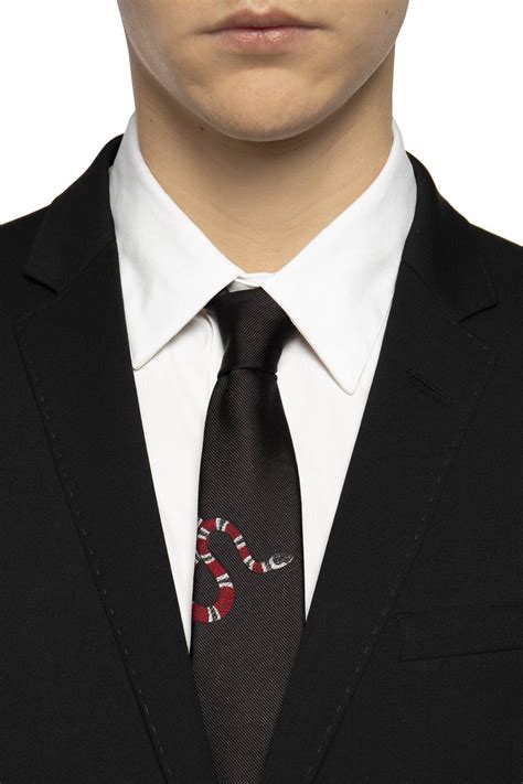 gucci tie with snake going down|Men's Designer Ties .